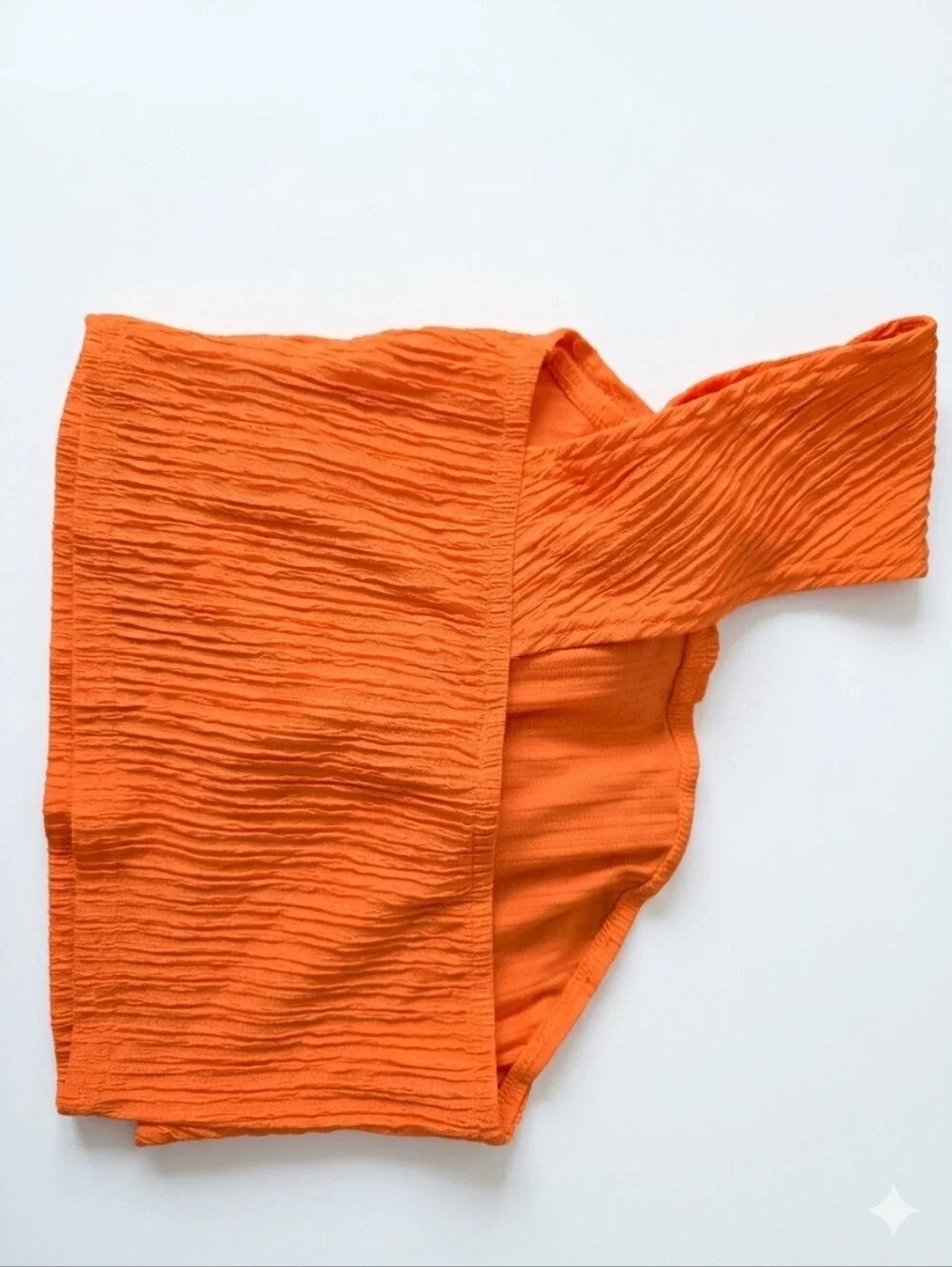 SHEIN Orange One-Shoulder Crop Top & Wide-Leg Pants Set